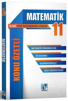 E - Kare Yayınları 11. Sınıf Matematik Konu Özetli Soru Bankası
