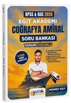 Eğit Akademi 2026 KPSS MEB AGS Coğrafya Amiral Soru Bankası
