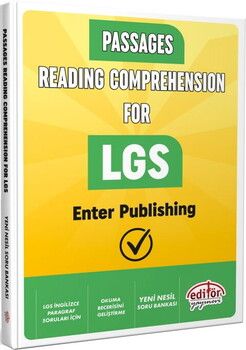 Editör Yayınları Passages Reading Comprehension For LGS Enter Publishing