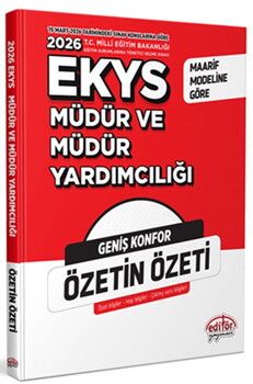 Editör Yayınları MEB EKYS Müdür ve Müdür Yardımcılığı Özetin Özeti