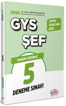 Editör Yayınları 2026 Milli Eğitim Bakanlığı Şef GYS Tamamı Çözümlü 5 Deneme Sınavı