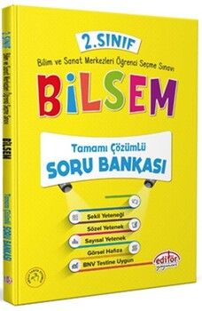 Editör Yayınları 2. Sınıf Bilsem Tamamı Çözümlü Soru Bankası