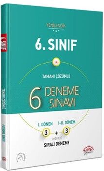Editör Yayınları 6. Sınıf Tamamı Çözümlü 6 Deneme