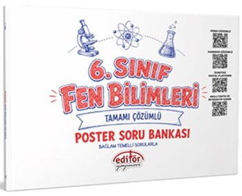 Editör Yayınları 6. Sınıf Fen Bilimleri Poster Soru Bankası