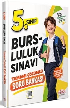 Editör Yayınları 5. Sınıf Bursluluk Sınavı Çözümlü Soru Bankası