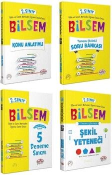 Editör Yayınları 2. Sınıf Bilsem Hazırlık Kitapları 4 lü Set