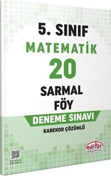 Editör Yayınları 5. Sınıf Matematik 20 Sarmal Föy Deneme Sınavı