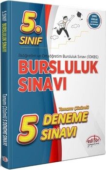 Editör Yayınları 5. Sınıf Bursluluk Sınavı Tamamı Çözümlü 5 Deneme Sınavı
