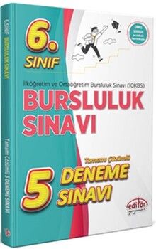 Editör Yayınları 6. Sınıf Bursluluk Sınavı Tamamı Çözümlü 5 Deneme Sınavı