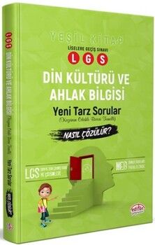 Editör Yayınları LGS Din Kültürü ve Ahlak Bilgisi Yeni Tarz Sorular Yeşil Kitap