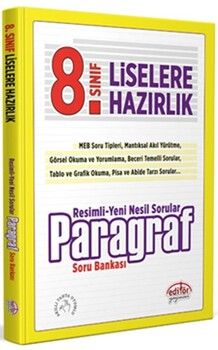 Editör Yayınları 8. Sınıf LGS Resimli Paragraf Premier Baskı
