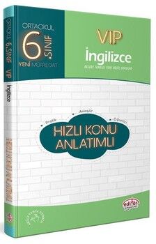 Editör Yayınları 6. Sınıf İngilizce VIP Hızlı Konu Anlatımlı