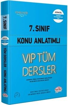 Editör Yayınları 7. Sınıf VİP Tüm Dersler Konu Anlatımlı