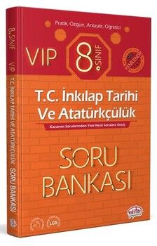 Editör Yayınları 8. Sınıf VIP T.C. İnkılap Tarihi ve Atatürkçülük Soru Bankası