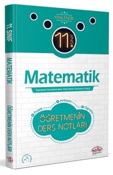 Editör Yayınları 11. Sınıf Matematik Öğretmenin Ders Notları