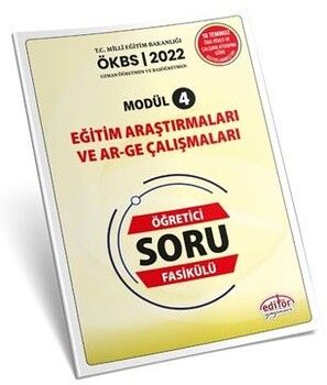 Editör Yayınları ÖKBS Eğitim Aaraştırmaları ve Arge Çalıştırmaları Soru Fasikülü  Modül 4