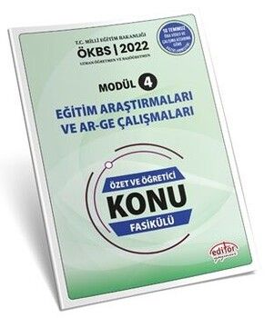 Editör Yayınları ÖKBS Eğitim Araştırmaları ve Arge Çalıştırmaları Konu Fasikülü Modül 4