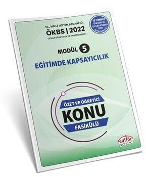 Editör Yayınları ÖKBS Eğitimde Kapsayıcılık Konu Fasikülü Modül 5