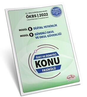 Editör Yayınları ÖKBS Uzman ve Başöğretmen Modül 8 Dijital Etkinlik - Modül 9 Güvenli Okul ve Okul Güvenliği Özet ve Öğretici Ko