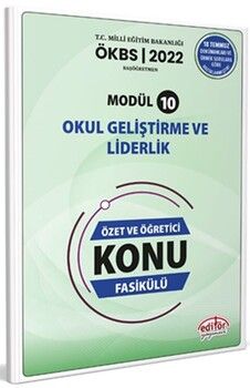 Editör Yayınları Başöğretmen Modül 10 Okul Geliştirme ve Liderlik Özet ve Öğretici Konu Anlatımı