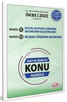 Editör Yayınları Başöğretmen Modül 11 Sosyal Duygusal Öğrenme Becerilerin Geliştirilmesi - Modül 12 Bilişsel Düşünme Becerileri