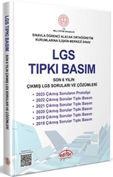 Editör Yayınları 8. Sınıf LGS Tıpkı Basım Çıkmış Sorular ve Çözümleri