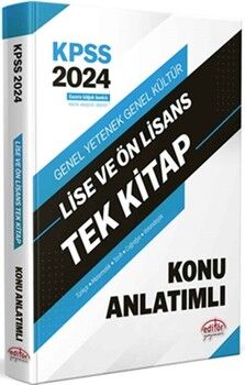 Editör Yayınları 2024 KPSS Lise Ön Lisans Konu Anlatımı Tek Kitap