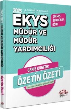 Editör Yayınları 2025 MEB EKYS Müdür ve Yardımcılığı Özetin Özeti