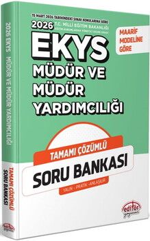 Editör Yayınları 2026 Müdür ve Müdür Yardımcılığı EKYS Tamamı Çözümlü Soru Bankası