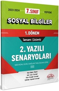 Editör Yayınları 7. Sınıf Sosyal Bilgiler 1. Dönem Ortak Sınavı 2. Yazılı Senaryoları Tamamı Çözümlü