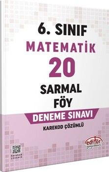 Editör Yayınları 6. Sınıf Matematik 20 Sarmal Föy Deneme Sınavı