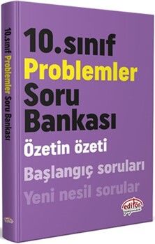 Editör Yayınları 10. Sınıf Problemler Soru Bankası