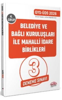 Editör Yayınları 2026 GYS ÜDS Belediye ve Bağlı Kuruluşları İle Mahalli İdare Birlikleri 4. Grup Fasikül 3 Deneme