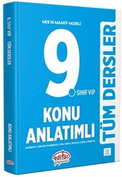 Editör Yayınları 9. Sınıf VİP Tüm Dersler Konu Anlatımlı