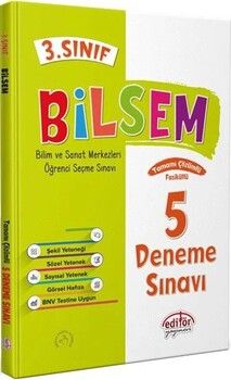 Editör Yayınları 3. Sınıf Bilsem Çözümlü 5 Deneme Sınavı