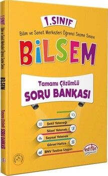 Editör Yayınları 1. Sınıf Bilsem Tamamı Çözümlü Soru Bankası