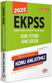 Editör Yayınları EKPSS Genel Yetenek Genel Kültür Konu Anlatımlı