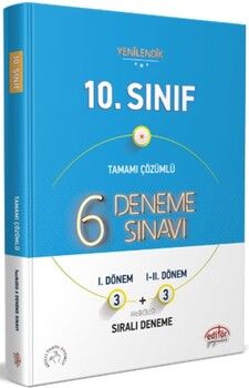 Editör Yayınları 10. Sınıf 6 Deneme Sınavı Tamamı Çözümlü