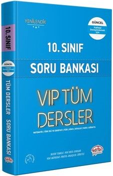 Editör Yayınları 10. Sınıf VİP Tüm Dersler Soru Bankası