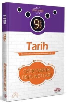 Editör Yayınları 9. Sınıf Tarih Öğretmenin Ders Notları