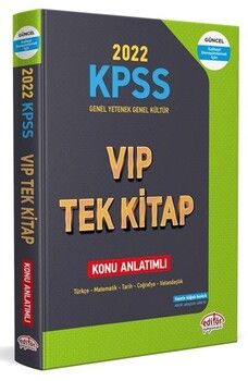 Editör Yayınları 2022 KPSS Genel Yetenek Genel Kültür VIP Tek Kitap Konu Anlatımlı