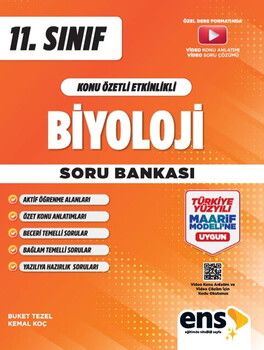 ENS Yayıncılık 11. Sınıf Biyoloji Konu Özetli Etkinlikli Soru Bankası