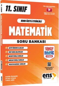 ENS Yayıncılık 11. Sınıf Matematik Maarif Konu Özetli Etkinlikli Soru Bankası