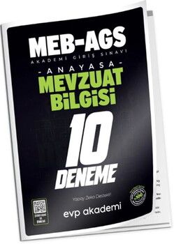 EVP Akademi 2025 MEB AGS Mevzuat Bilgisi 10 Deneme