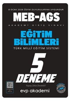 EVP Akademi 2026 MEB AGS Eğitim Bilimleri Türk Milli Eğitim Sistemi 5 Deneme