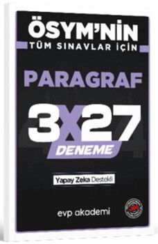 EVP Akademi ÖSYM nin Tüm Sınavlar İçin 3x27 Paragraf Deneme