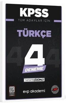 EVP Akademi KPSS Tüm Adaylar İçin Türkçe 4 Deneme