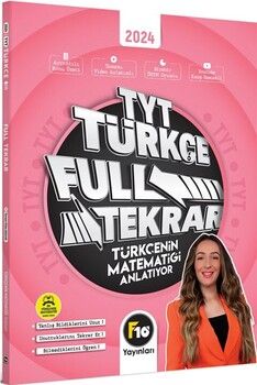 F10 Yayınları 2024 TYT Türkçe Full Tekrar Video Ders Kitabı