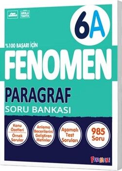 Fenomen Okul Yayınları 6. Sınıf Paragraf Fenomen A Soru Bankası