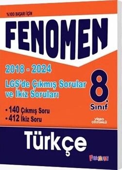Fenomen Okul Yayınları 8. Sınıf LGS Türkçe Çıkmış Sorular ve İkiz Sorular